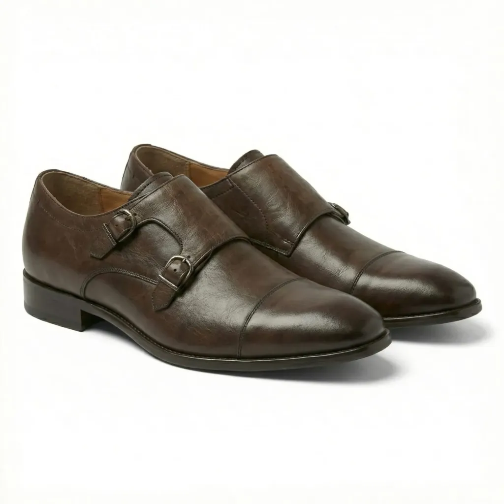 Regal Brown Double Monk Strap Shoes (US 6 / EU 38 / UK 5)
