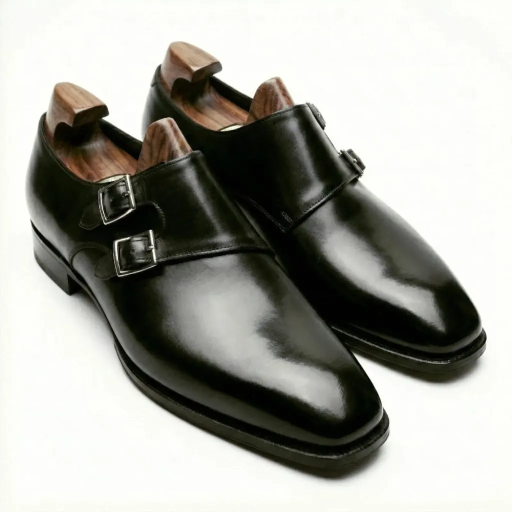 Classic Noir Double Monk Strap Shoes (US 6 / EU 38 / UK 5)