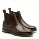 Men's Hand-Polished Leather Chelsea Boots - Dark Brown Lug Sole