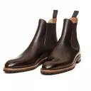 Men's Hand-Polished Leather Chelsea Boots - Dark Brown Lug Sole