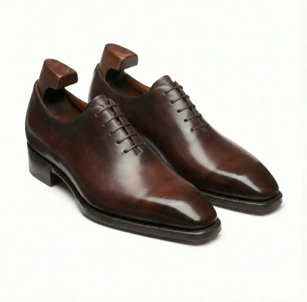 Mahogany Wholecut Oxford Shoes — Hand-Polished Full-Grain Leather (US 6 / EU 38 / UK 5)