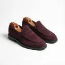 

Burgundy Suede Penny Loafers
