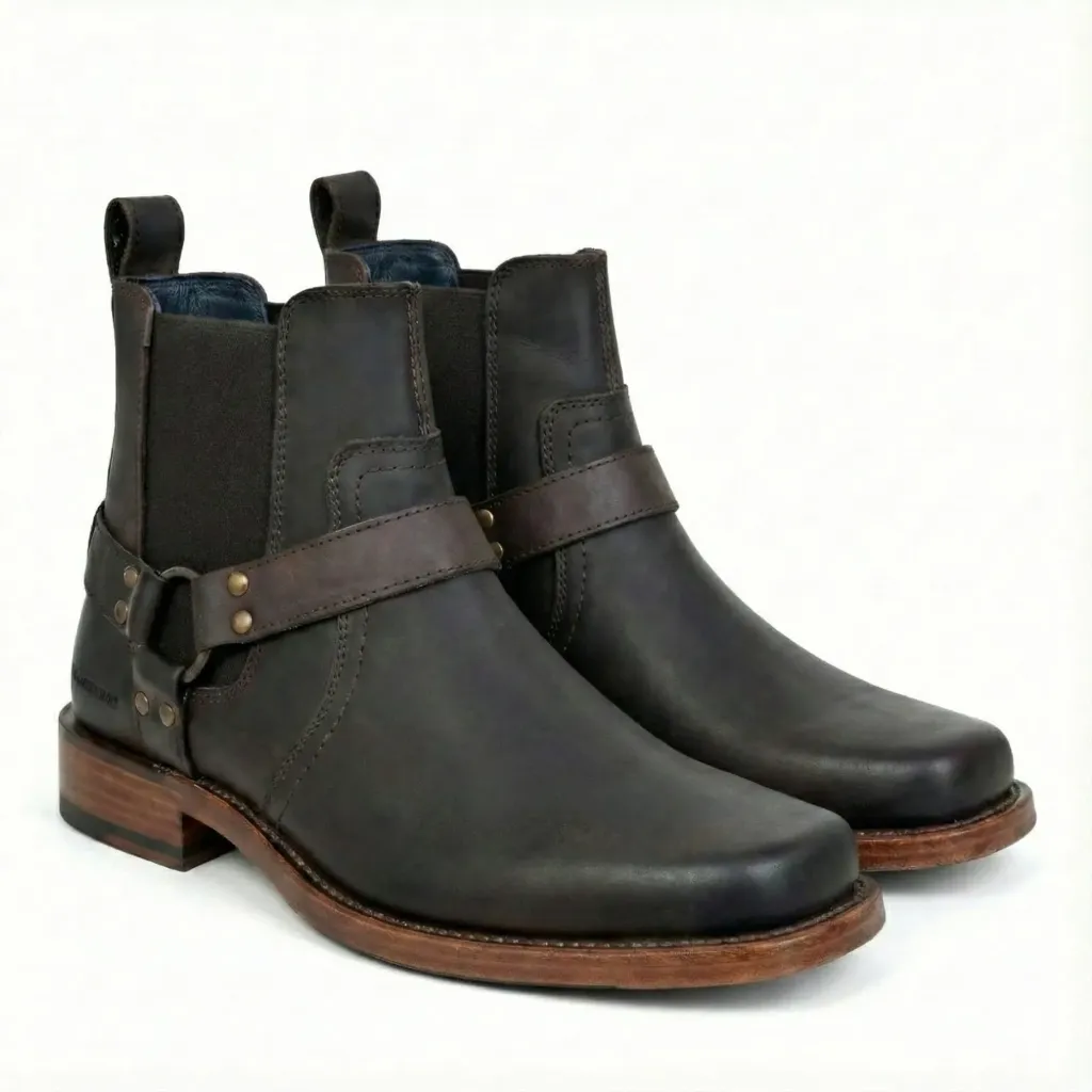 Classic Jodhpur Ankle Boots in Black Leather (US 6 / EU 38 / UK 5)