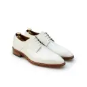 The White Patent Pure Leather Derby | Hand Welted Construction