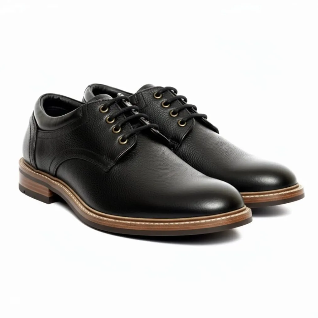 Men’s Plain-Toe Black Derby (US 6 / EU 38 / UK 5)