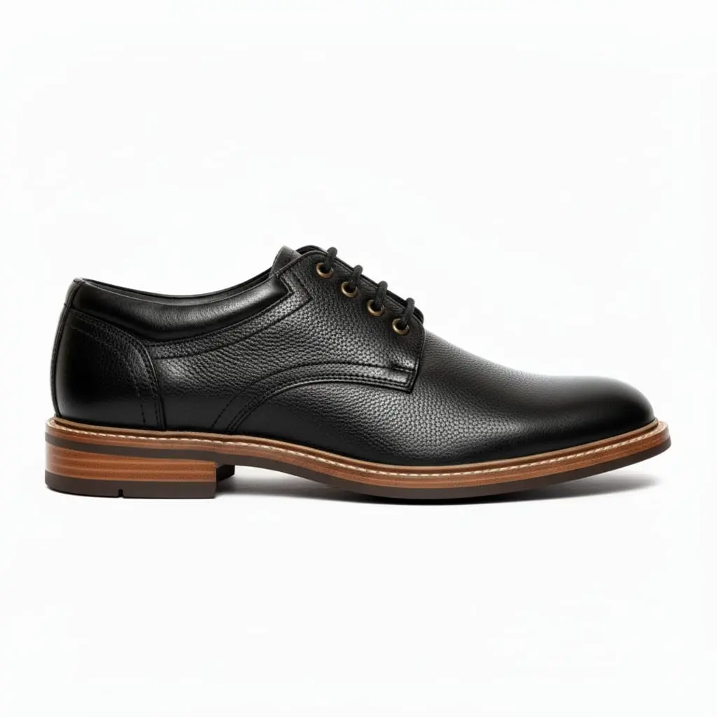 Men’s Plain-Toe Black Derby (US 6 / EU 38 / UK 5)