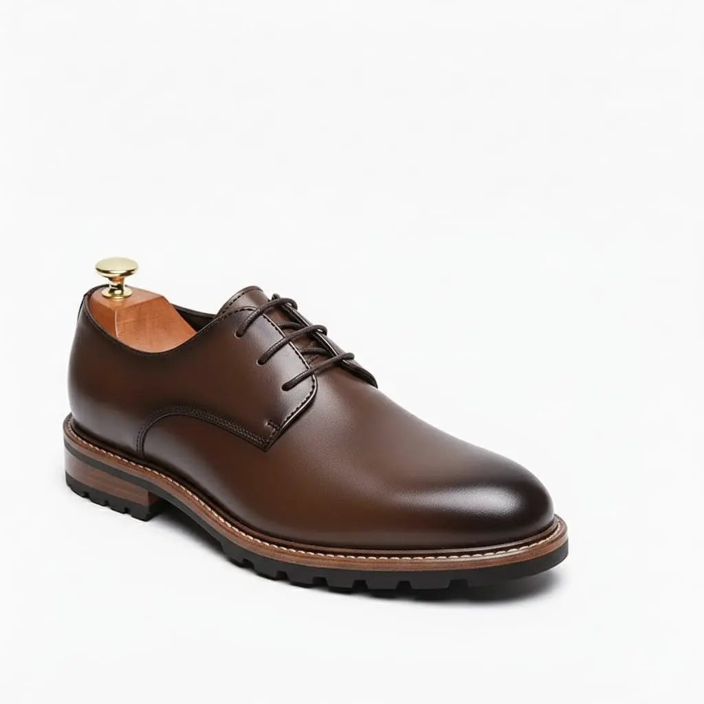 Heritage Walnut Derby – Rugged Elegance for Everyday Wear (US 6 / EU 38 / UK 5)