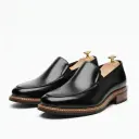 Modern Noir Loafers – Classic Slip-On in Polished Black