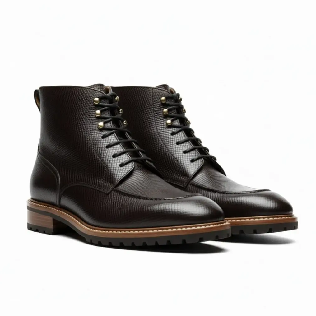 Heritage Grain Leather Lace-Up Boots (US 6 / EU 38 / UK 5)