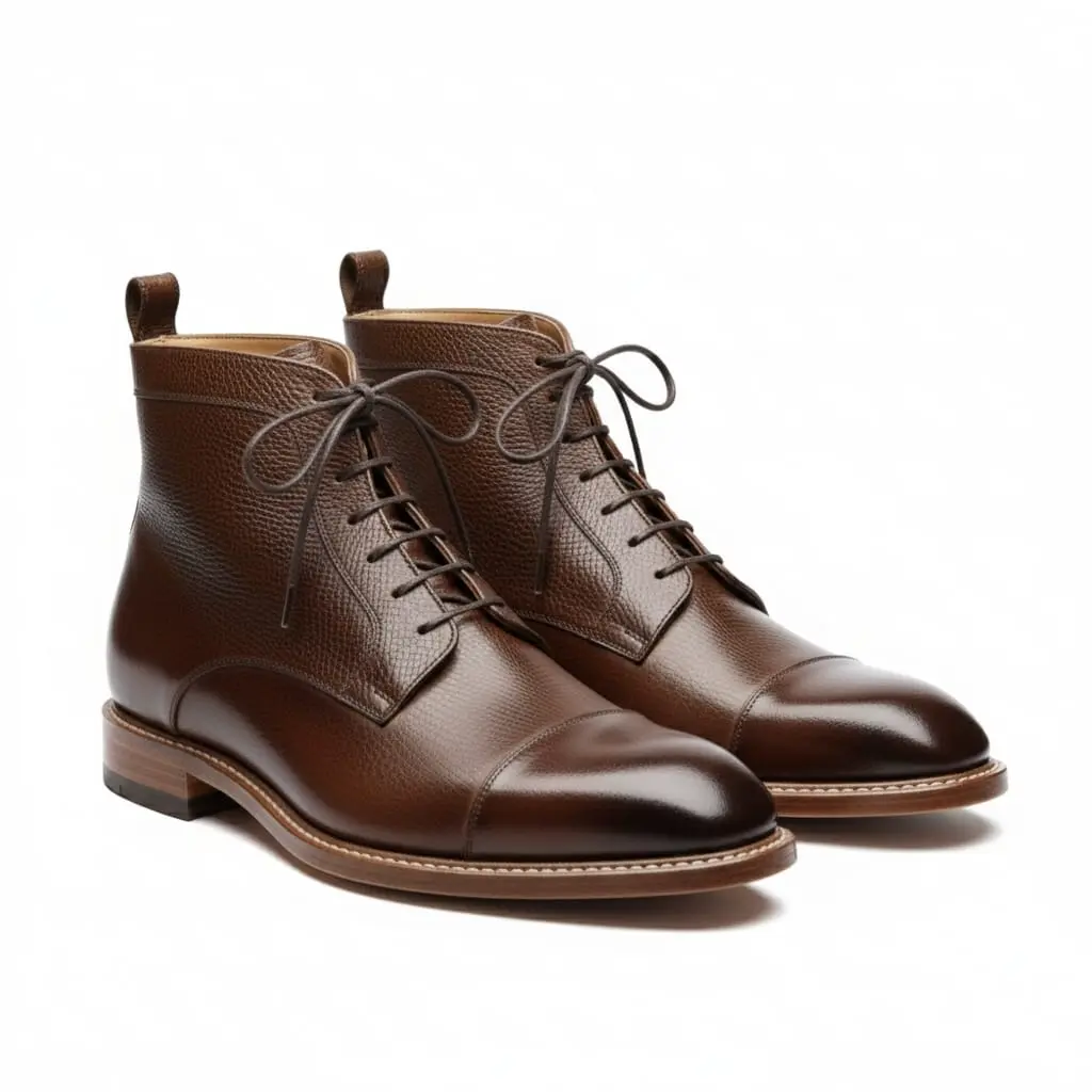 Classic Cap-Toe Grain Leather Boots (US 6 / EU 38 / UK 5)