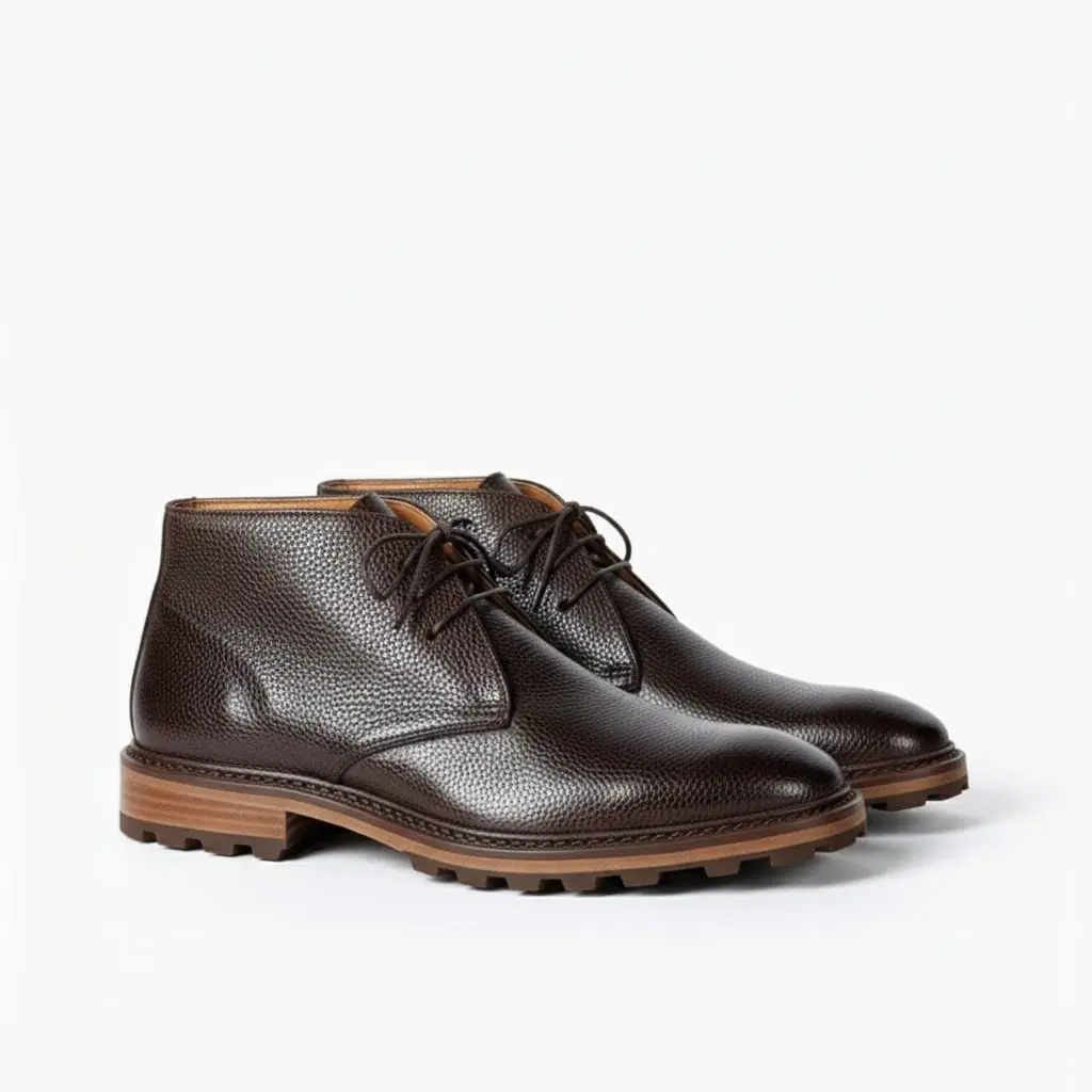 Rugged Grain Leather Chukka Boots (US 6 / EU 38 / UK 5)