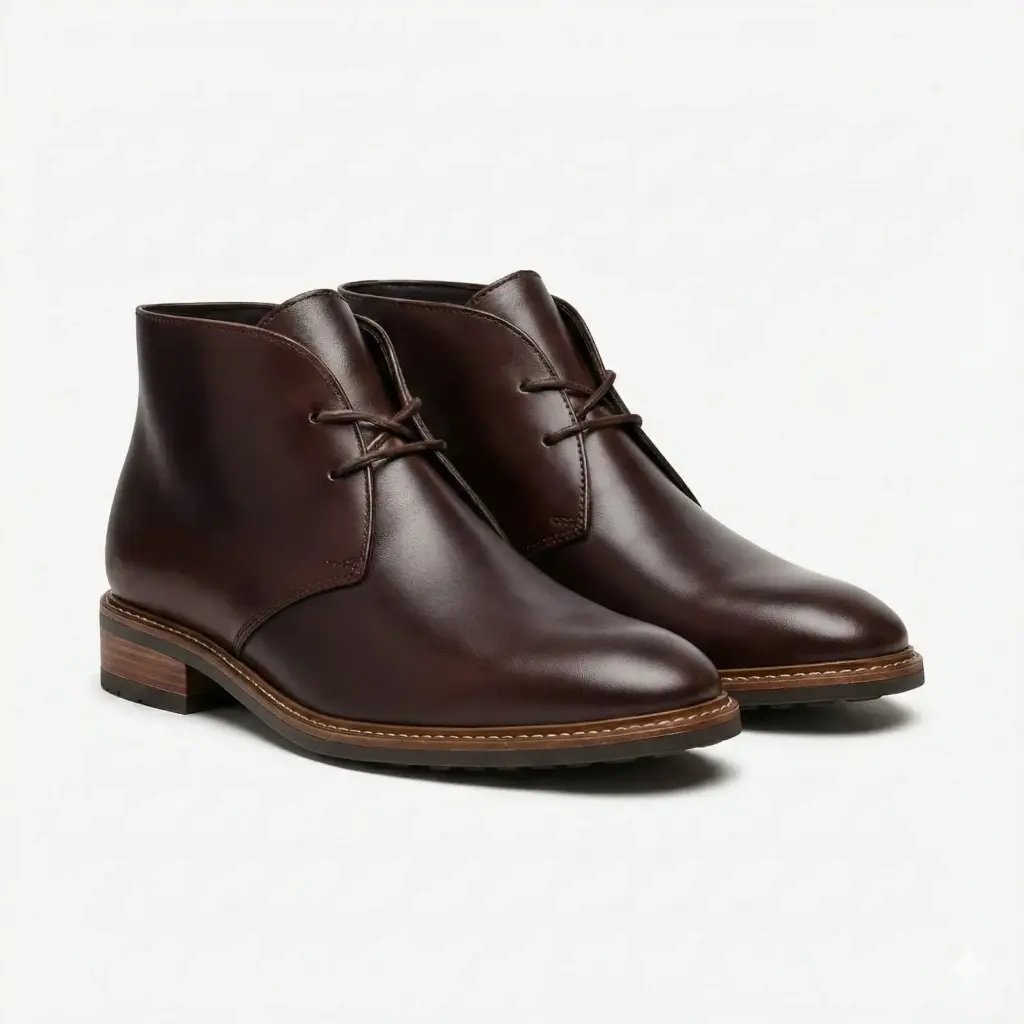 Minimal Smooth Leather Chukka Boots (US 6 / EU 38 / UK 5)