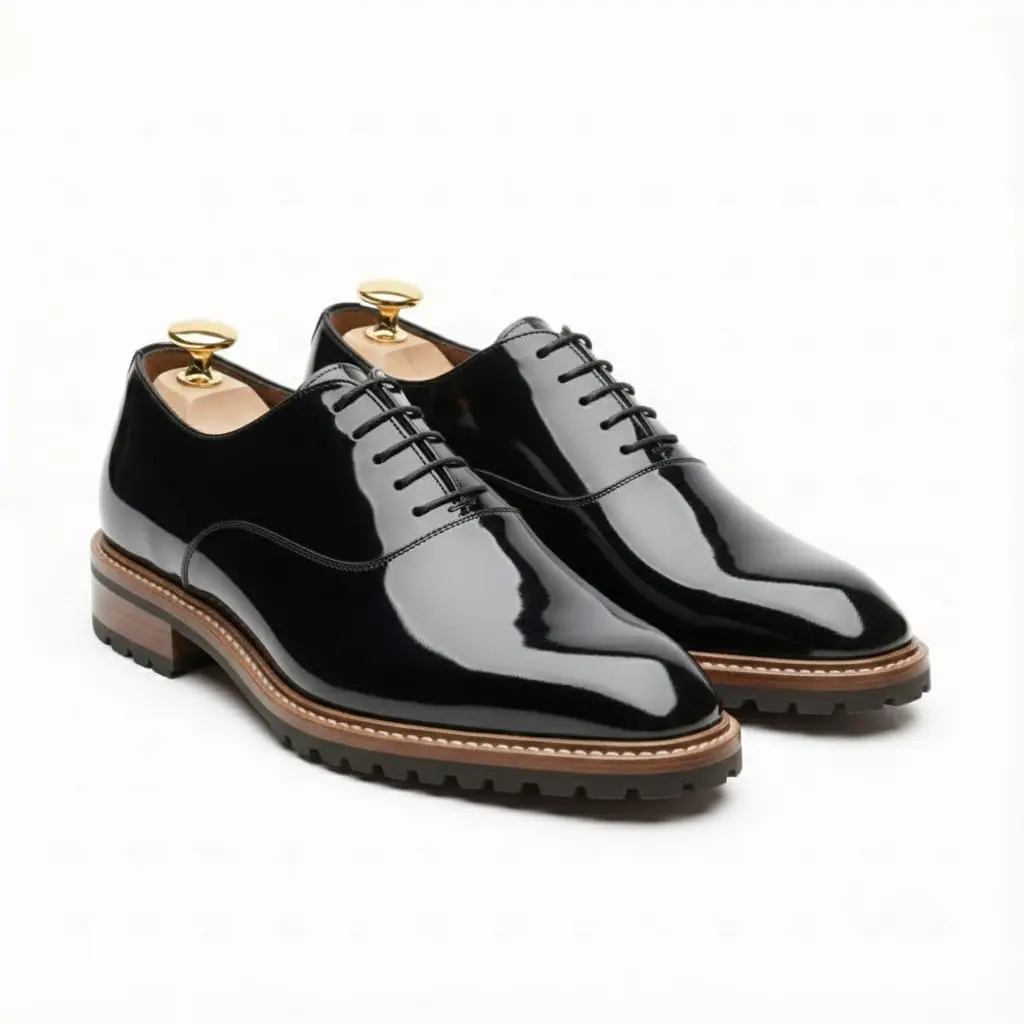 
Patent Leather Derby Shoes (US 6 / EU 38 / UK 5)