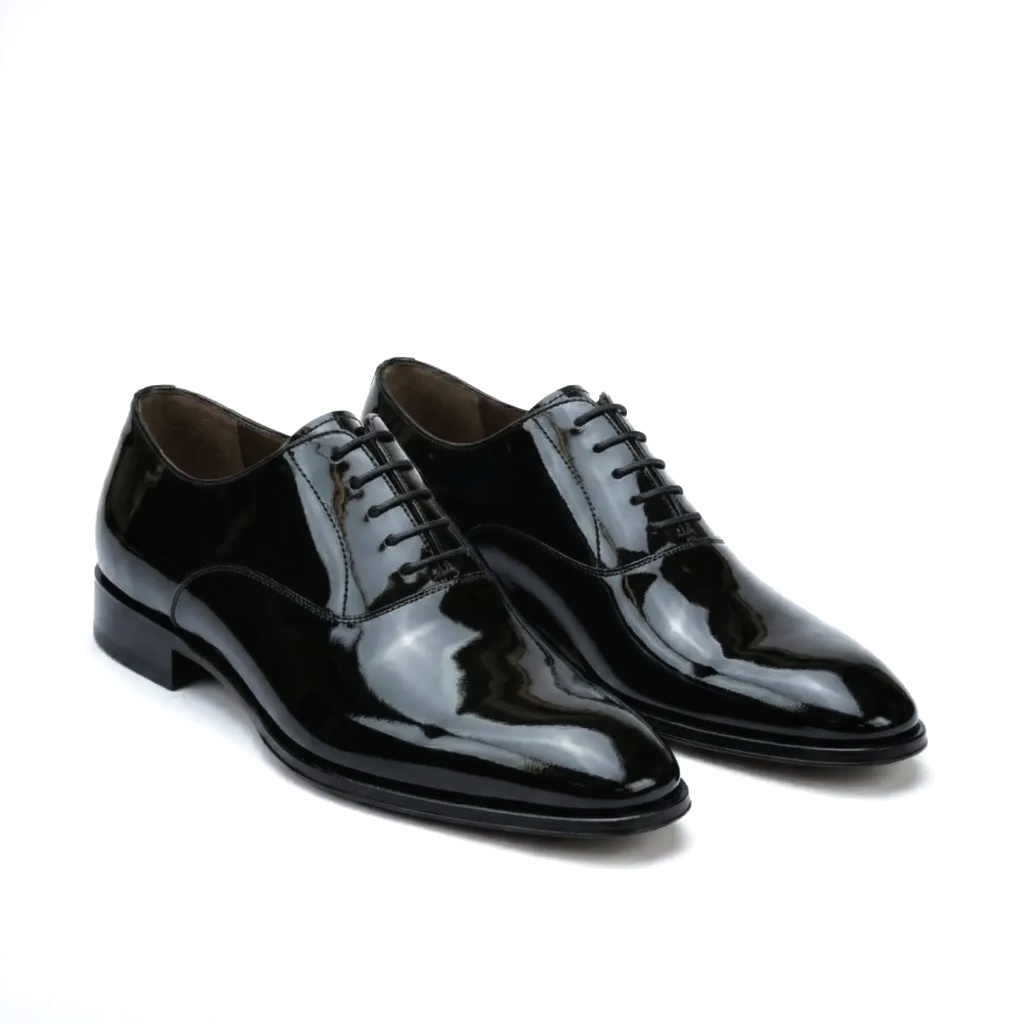 Patent Leather Derby Shoes Chisel Toe (US 6 / EU 38 / UK 5)