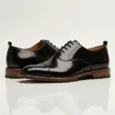 The Formalist Patent Pure Leather Oxford-Derby | Hand Welted