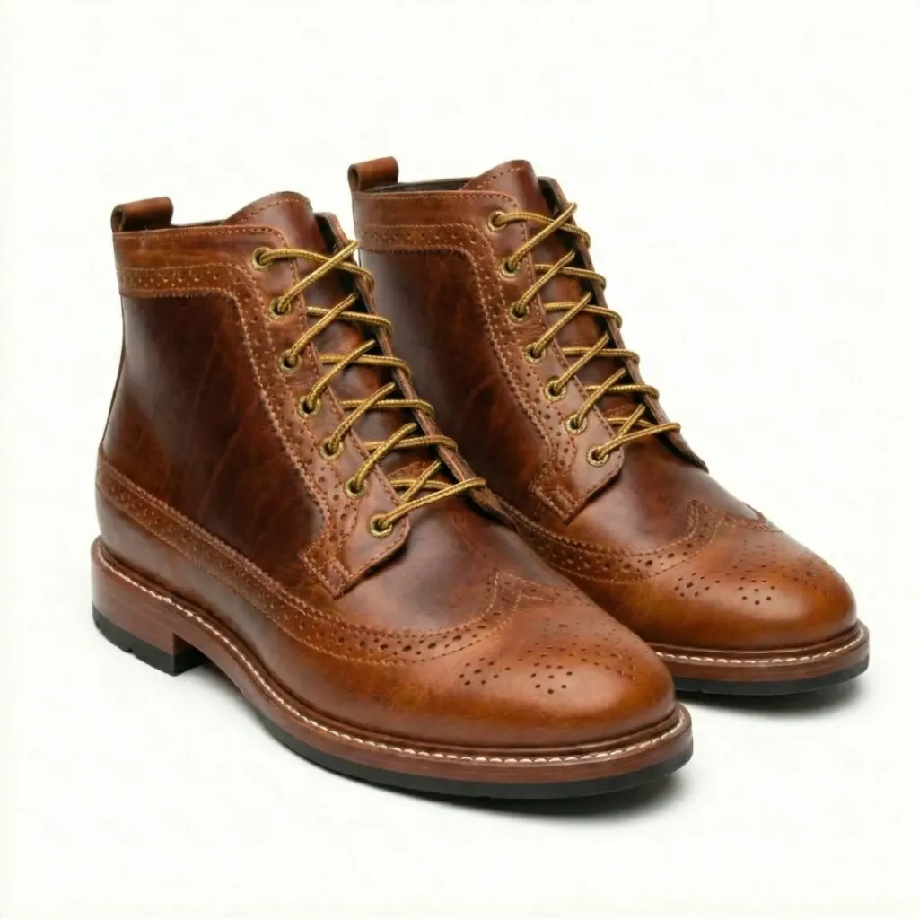 Regalia Tan Cap-Toe Boots – Full-Grain Leather (US 6 / EU 38 / UK 5)