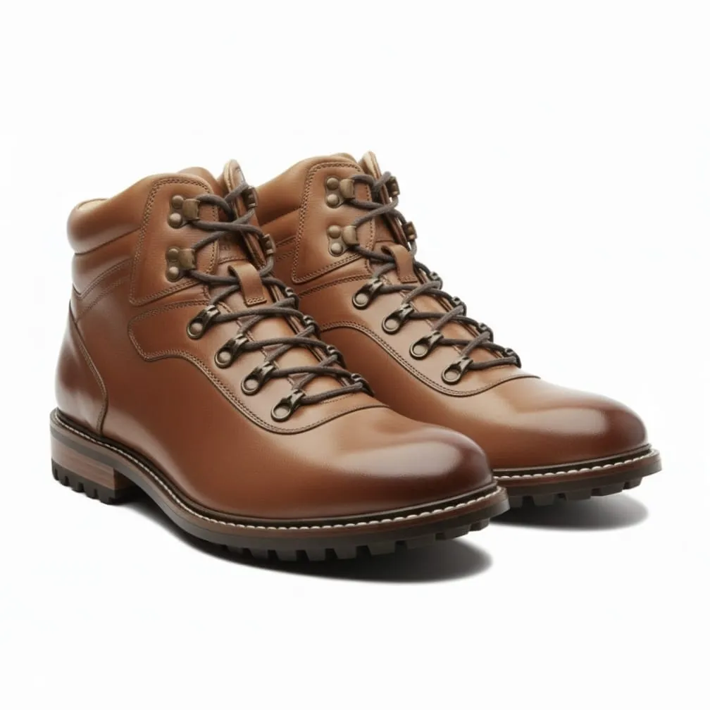 TrailForge Tan Trek Boots – Premium Leather Outdoor Footwear (US 6 / EU 38 / UK 5)