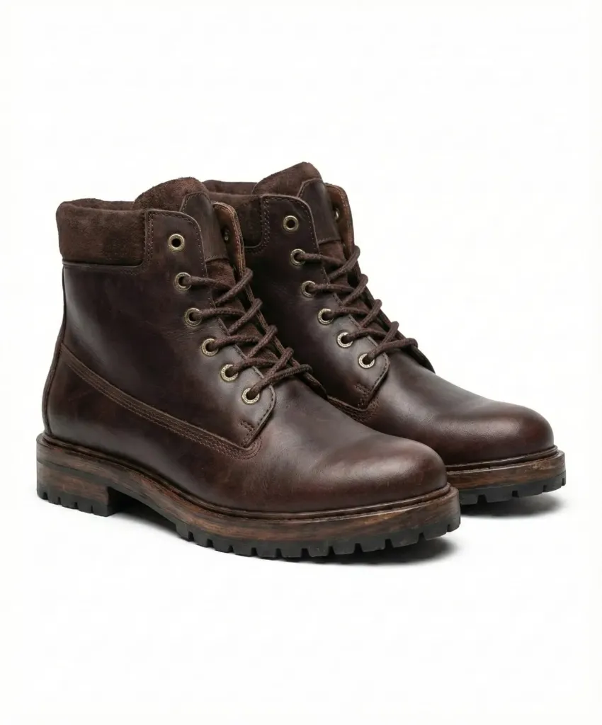 Rust Oak Leather Biker Boots — Rugged Build, Timeless Attitude (US 6 / EU 38 / UK 5)