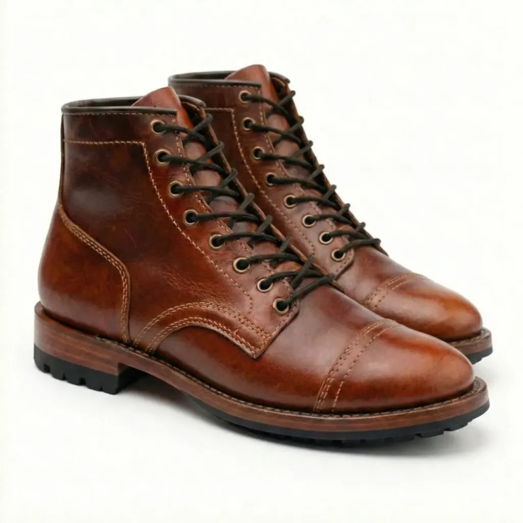 Burnished Chestnut Cap-Toe Boots — Heritage Craft, Modern Strength (US 6 / EU 38 / UK 5)