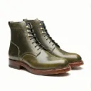Verdant Field Lace-Up Boots — Handcrafted Full-Grain Leather