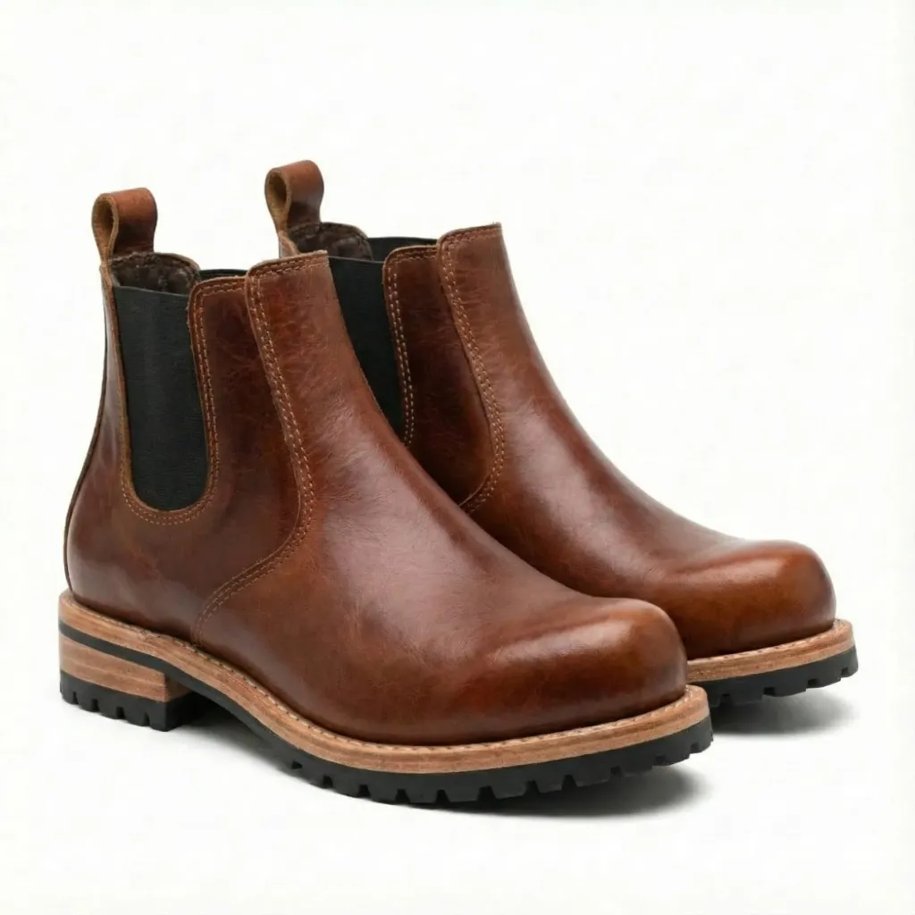 Oakridge Rugged Chelsea Boots — Full-Grain Leather (US 6 / EU 38 / UK 5)