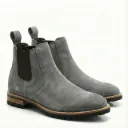 Ash Grey Suede Chelsea Boots — Handcrafted Finish