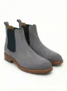Ash Grey Suede Chelsea Boots — Handcrafted Finish